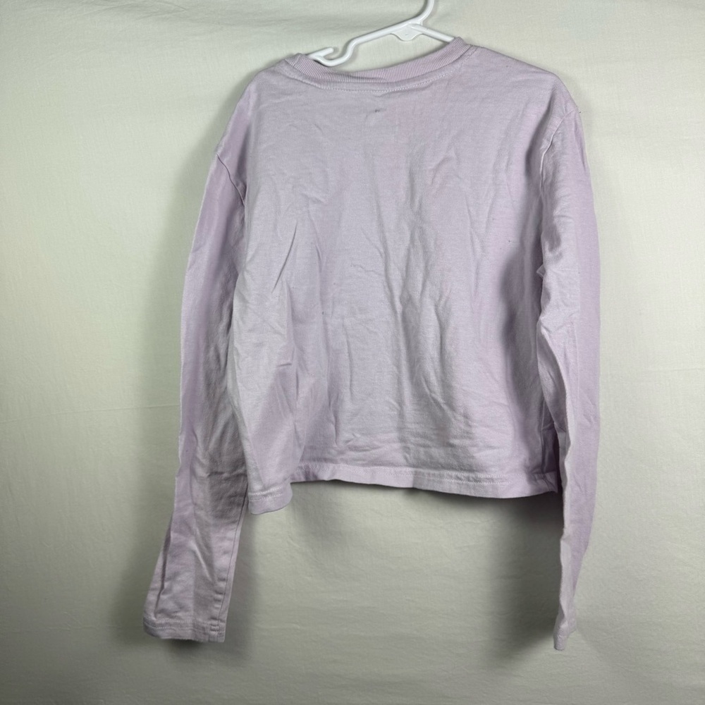 The North Face Purple Cropped Long Sleeve Shirt Size M - Picture 2 of 5